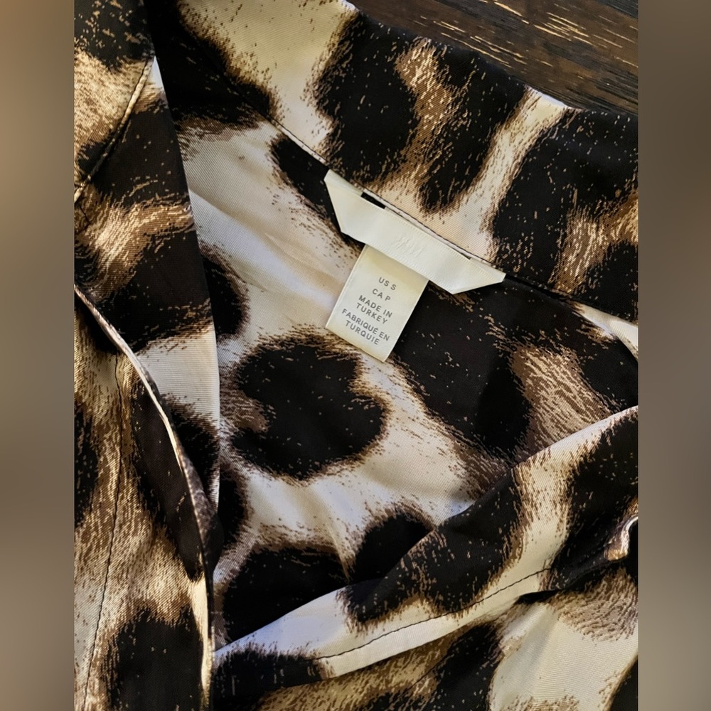 H&M animal print blouse